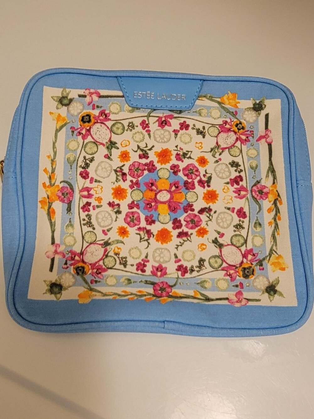 2 Estee Lauder Square Floral Makeup Bags, sold separately